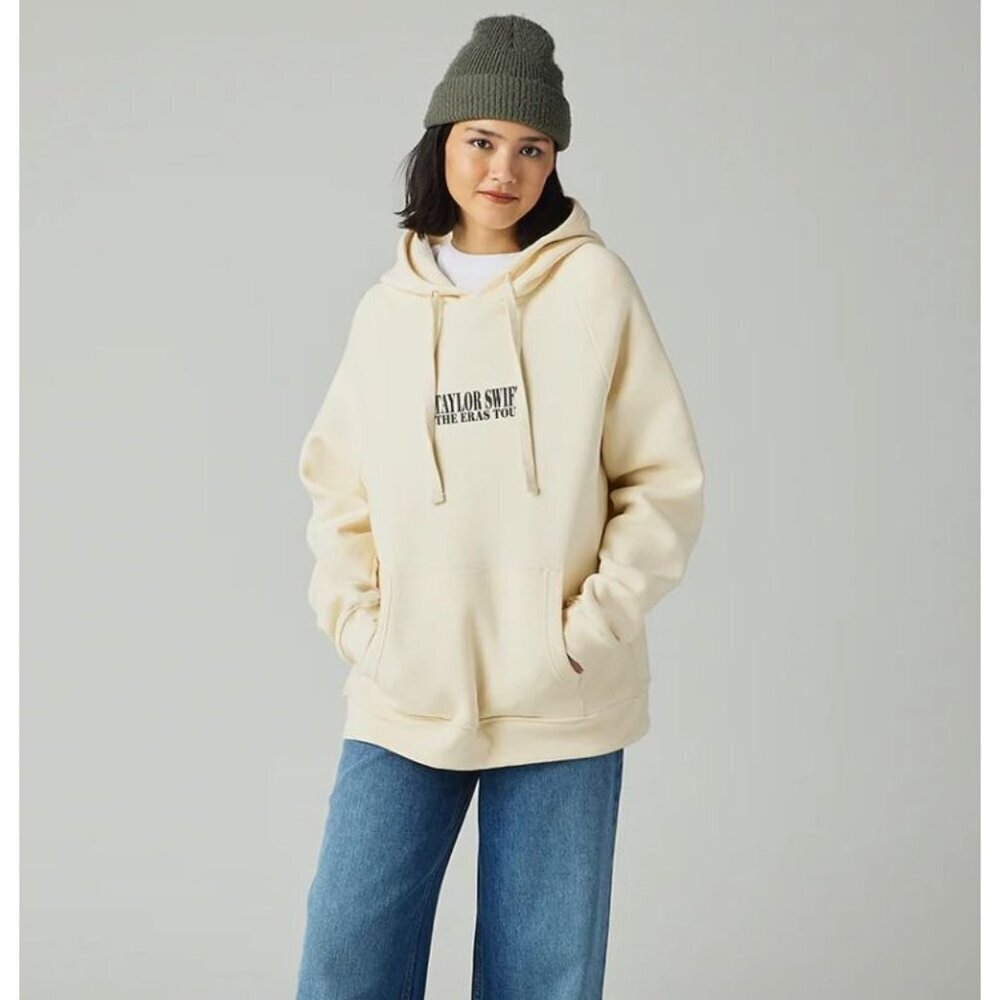 Taylor Swift The Eras International Tour Beige Hoodie Size M - Picture 2 of 7